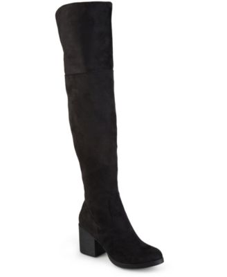 high rise black boots