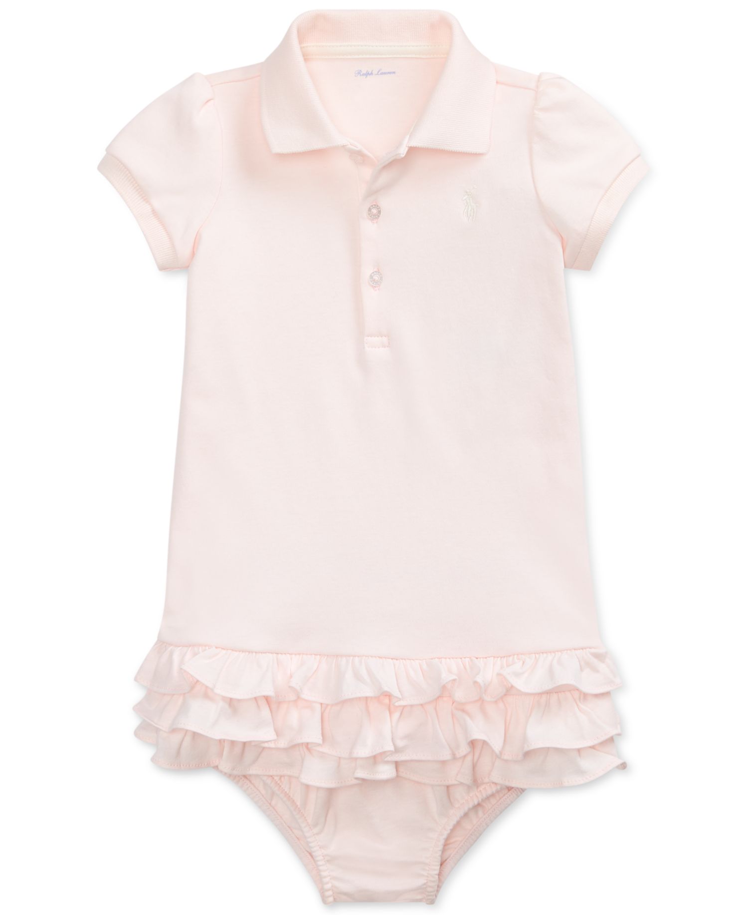 Baby Girls Ruffled Trim Cupcake Dress