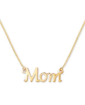 Macy's Mom 18" Pendant Necklace In 10k Gold In Yellow Gold
