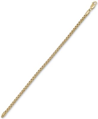 Box Link Chain Bracelet in 14k Gold-Plated Sterling Silver