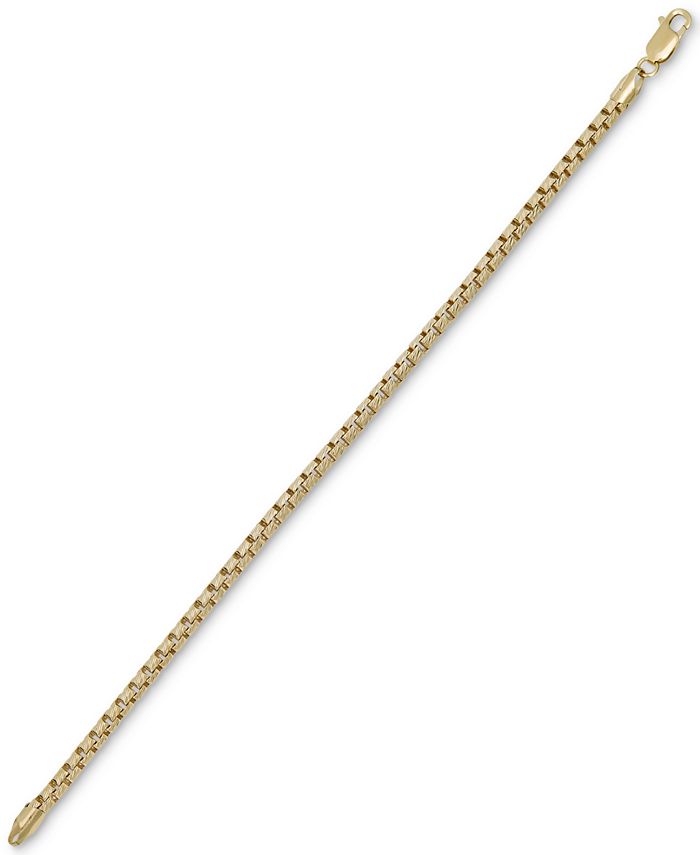 Italian Gold Box Link Chain Bracelet in 14k GoldPlated Sterling Silver Macy's