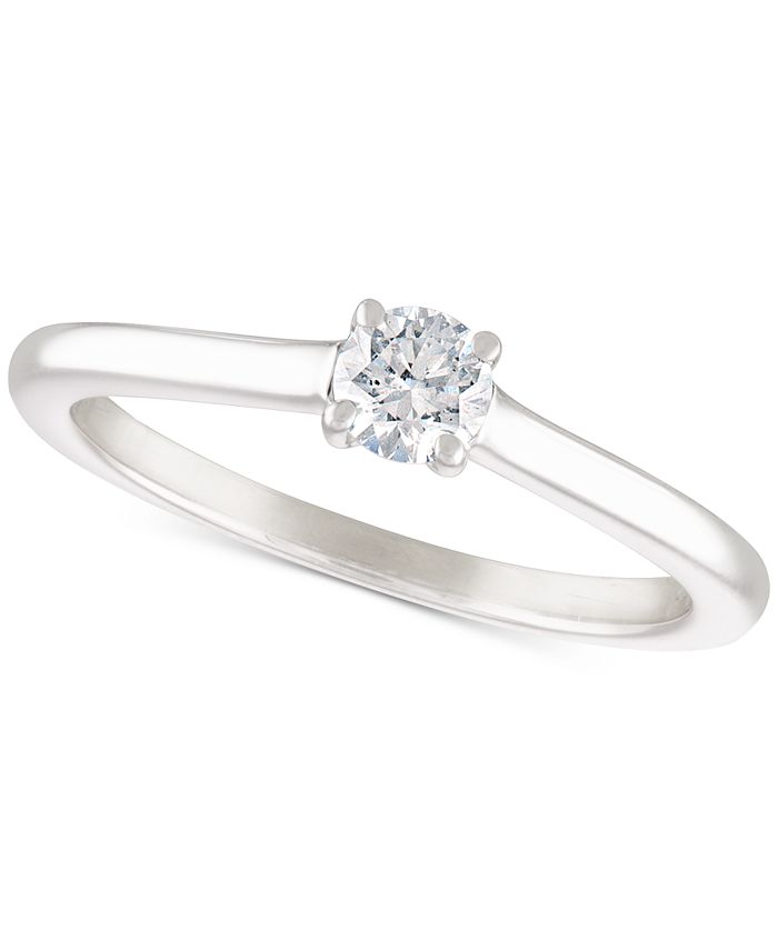 Macy's diamond solitaire sales rings