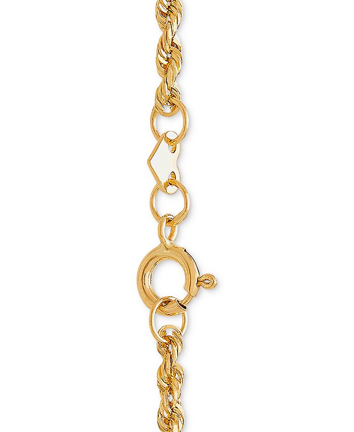 Macy's 14k Gold Necklace, 24" Rope Chain (13/4mm) & Reviews