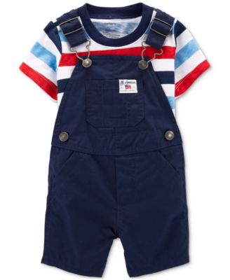 Carter's - Baby Boys 2-Pc. Cotton T-Shirt & Shortall Set