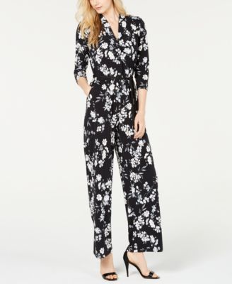 calvin klein floral jumpsuit