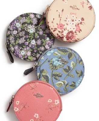 COACH Floral Round Coin Purse