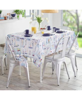 Sail Away Stain Resistant Indoor Outdoor 60"X 120" Tablecloth