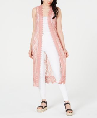 Polly & Esther - Juniors' Lace Duster