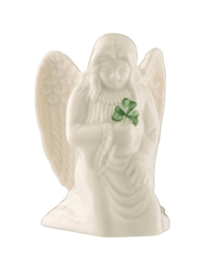 Belleek Pottery Angel Of Protection In Open White