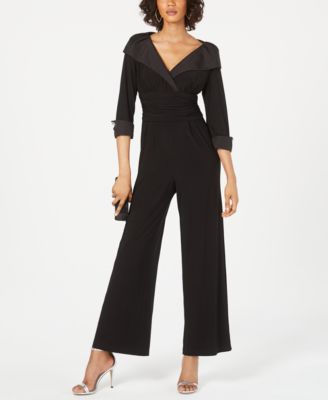 macys womens black jumpsuits