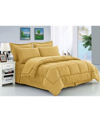 Elegant Comfort Dobby Stripe 8-Pc. Comforter Set, Full/Queen