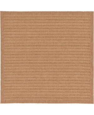 Bridgeport Home Pashio Pas6 Light Brown 6' x 6' Square Area Rug