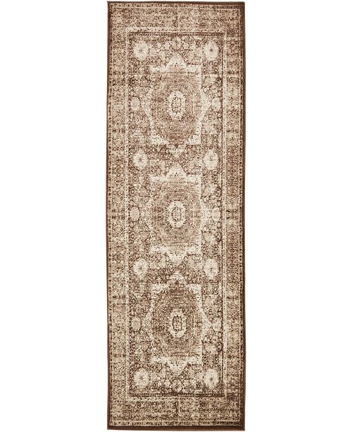 Bridgeport Home Linport Lin7 Chocolate Brown 3 X 9 10 Runner Area Rug Reviews Rugs Macy S