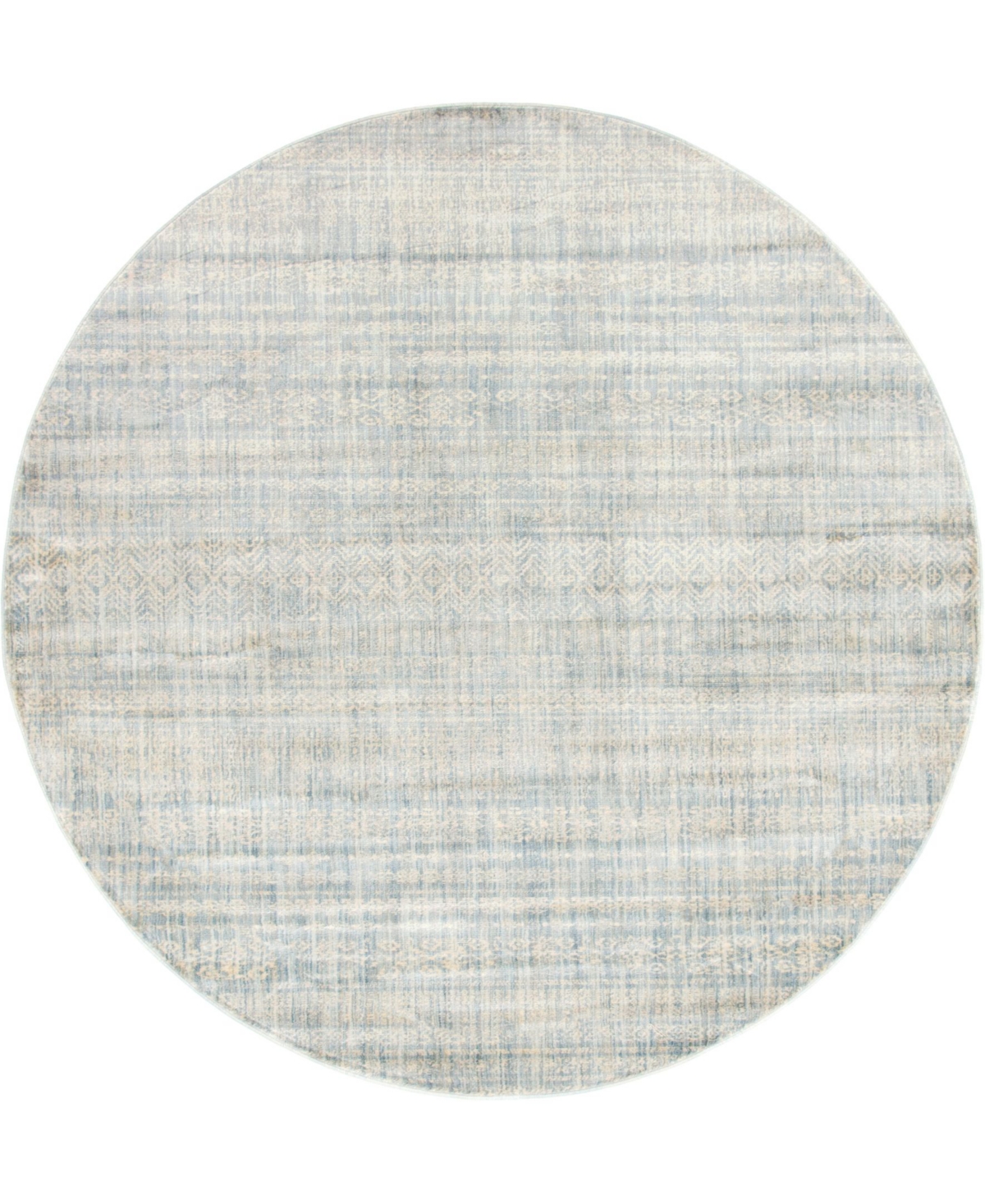 Bayshore Home Haven Hav2 8' x 8' Round Area Rug - Light Blue