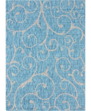 Bridgeport Home Pashio Pas7 Light Aqua 8' x 11' 4