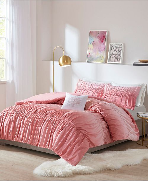 Intelligent Design Ellen Twin Twin Xl 3 Pc Ombre And Ruched