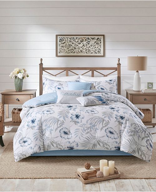 Madison Park Milo Queen 7 Piece Cotton Printed Comforter Set