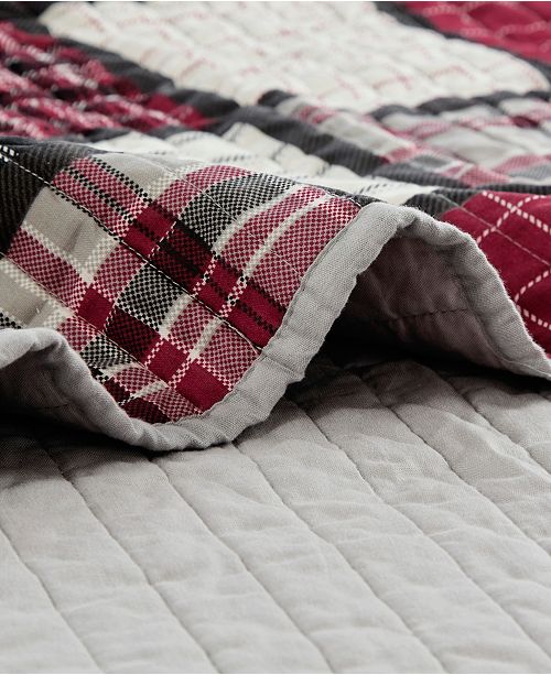 Woolrich Tulsa 50" x 70" Oversized Plaid Print Cotton Quilted Throw