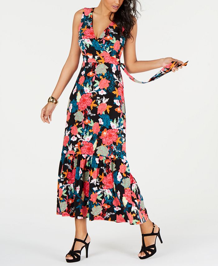 Thalia Sodi Ruffled FloralPrint Maxi Dress, Created for Macy's Macy's