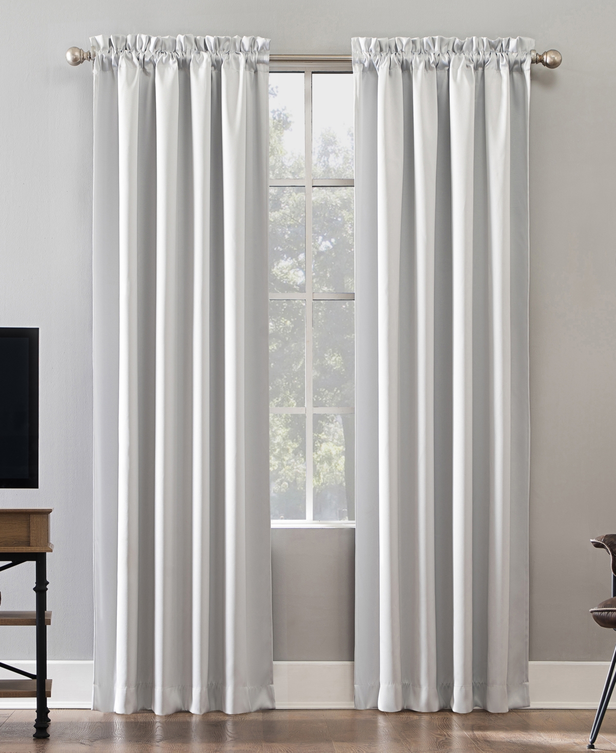 Oslo Theater Grade Extreme 100% Blackout Rod Pocket Curtain Panel - Pearl