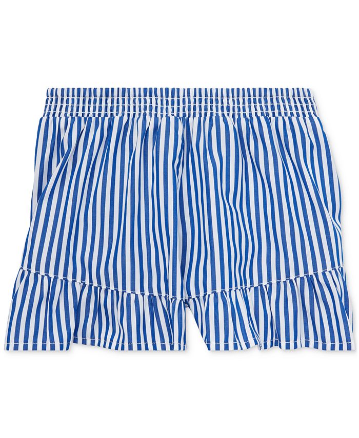Polo Ralph Lauren Toddler Girls Striped Ruffled Cotton Shorts Macy's
