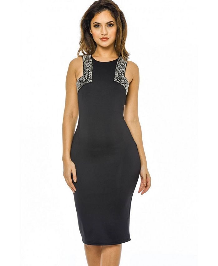 ax paris silver dress