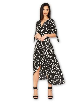 Ax Paris Printed Wrap Midi Dress Deals ...