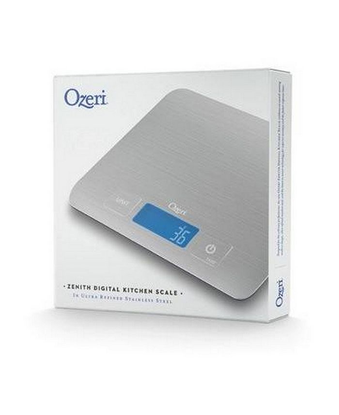 Ozeri Zenith Kitchen Scale, in Stainless Steel with Fingerprint