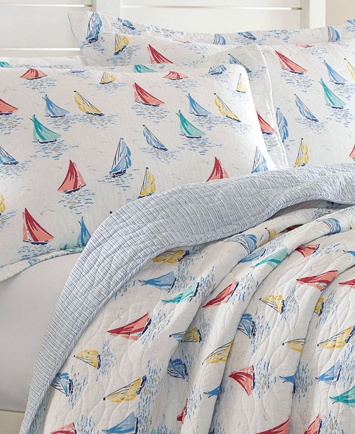 Laura Ashley Ahoy Bright Blue Quilt Set, Twin & Reviews Designer Bedding Bed & Bath Macy's