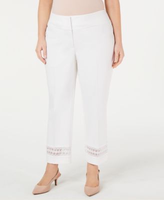 macy's alfani plus size pants