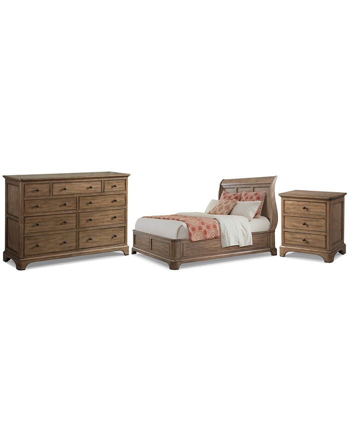 Furniture Gunnison Solid Wood Bedroom Furniture, 3Pc. Set (Queen Bed