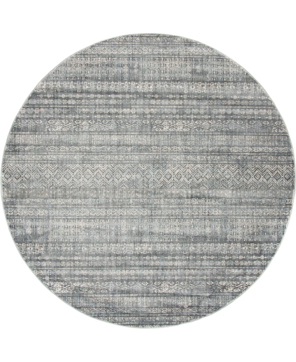 Bayshore Home Haven Hav2 8' x 8' Round Area Rug - Gray