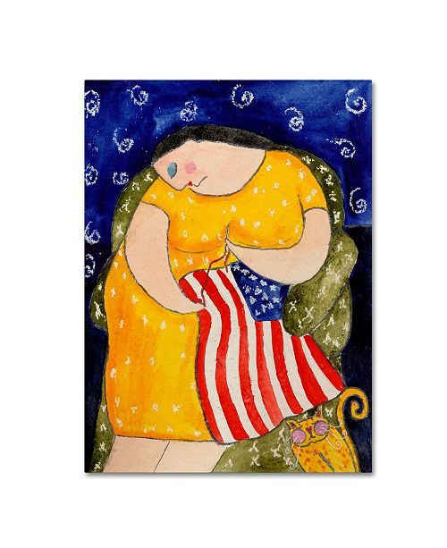 Trademark Global Wyanne Big Diva Mending Our Flag Canvas Art