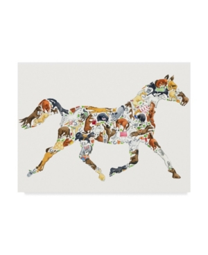 Trademark Global Louise Tate 'horse Collage' Canvas Art In Multi