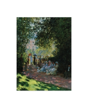 Trademark Global Masters Collection 'parisians Enjoying Parc Monceau' Canvas Art In Multi