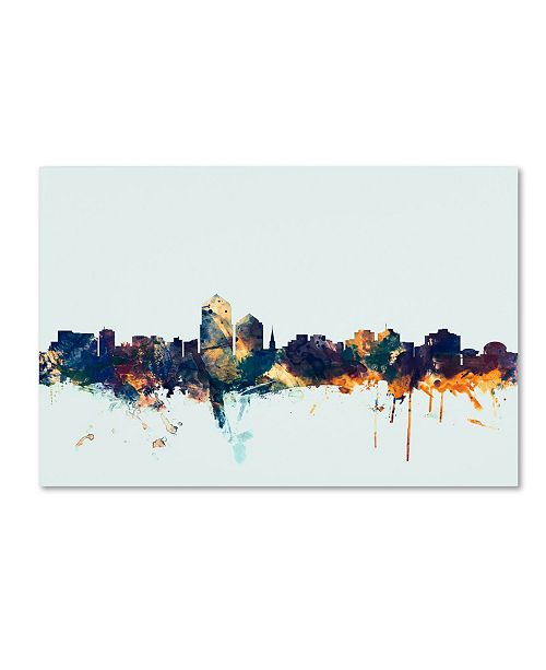 Trademark Global Michael Tompsett Albuquerque Nm Skyline Blue