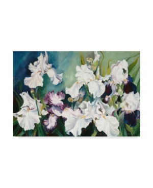 Trademark Global Joanne Porter 'plum And White Iris' Canvas Art In Multi