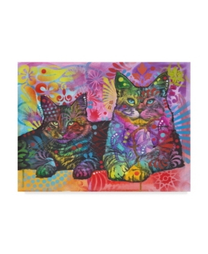 Trademark Global Dean Russo '2 Cats' Canvas Art In Multi