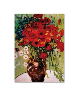 Trademark Global Vincent Van Gogh 'dasies & Poppies' Canvas Art In Multi