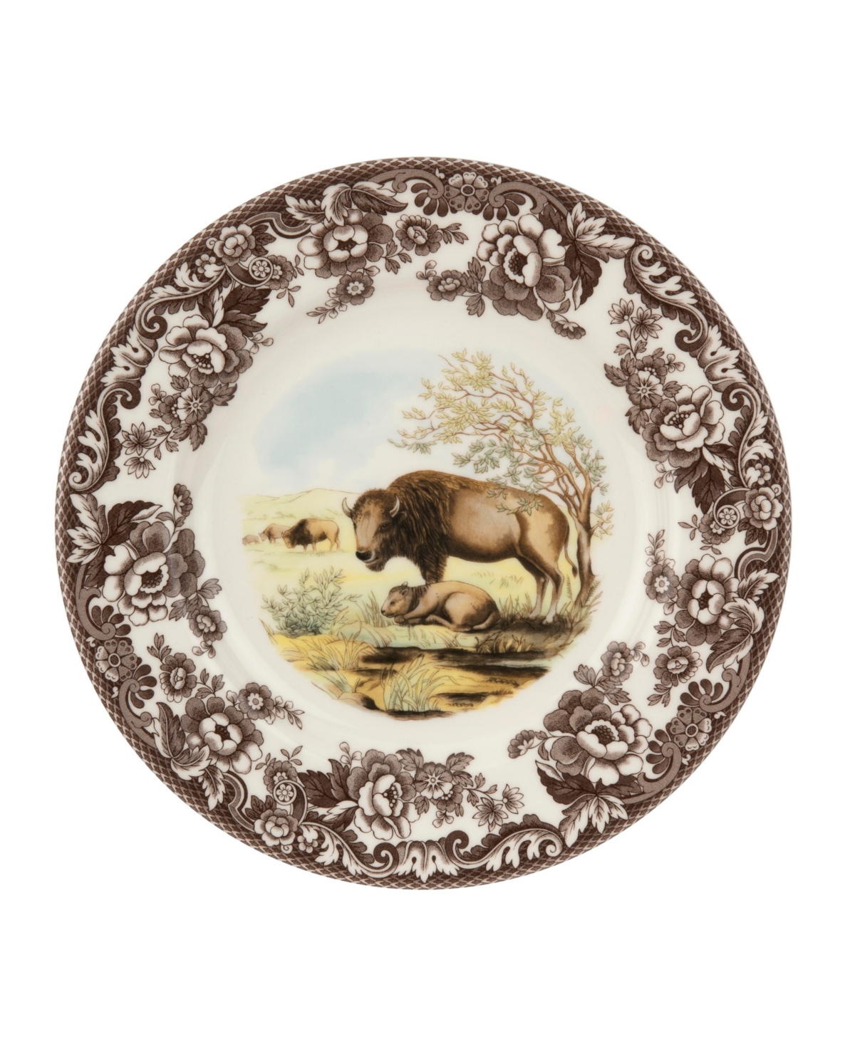 Woodland Bison Dinner Plate - Brown