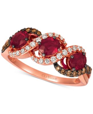 Le Vian Passion Ruby (1-1/4 ct. t.w.), Vanilla Diamonds® (1/5 ct