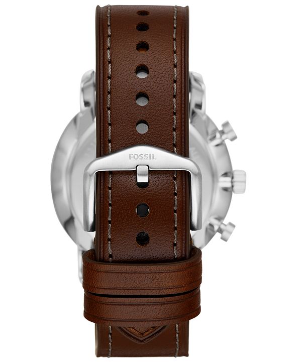 Fossil LIMITED EDITION Men's Chronograph Goodwin Brown Leather Strap ...