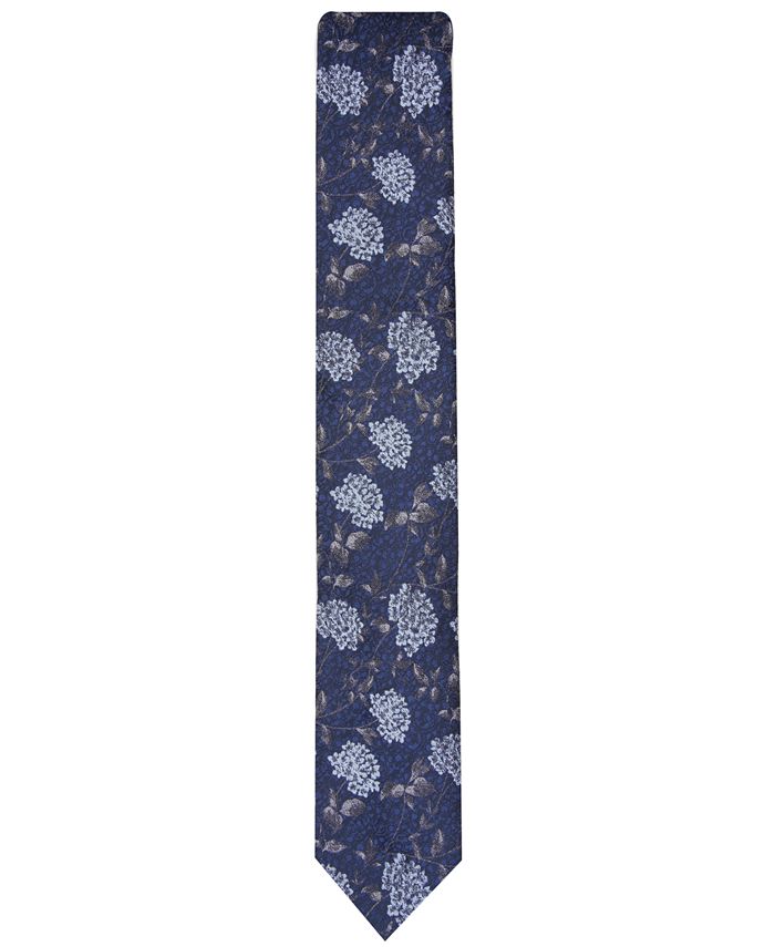Bar III Men's Hydrangea Skinny Floral Tie, Created for Macy's & Reviews ...