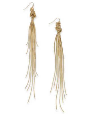 I.N.C. International Concepts - Gold-Tone Knotted Multi-Chain Linear Drop Earrings