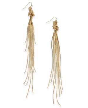 image of Thalia Sodi Multi-Chain Knotted Linear Drop Earrings, Created for Macy-s