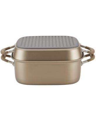 Anolon Advanced Home Hard-Anodized Nonstick Deep Square Grill Pan