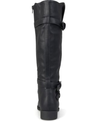 Women's Bite Wide Calf Knee High Buckle Boots