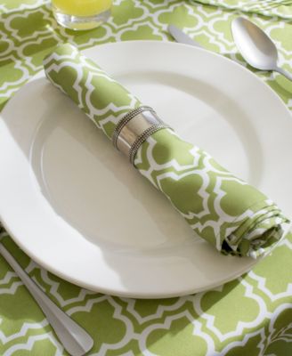 Design Imports Design Import Lattice Outdoor Tablecloth with Zipper 60" x 84"