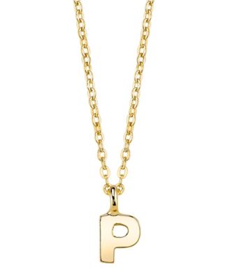 Gold-Tone Initial Necklace 20"