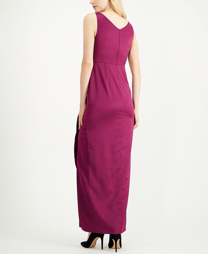 Adrianna Papell Ruffled V-Neck Gown - Macy's